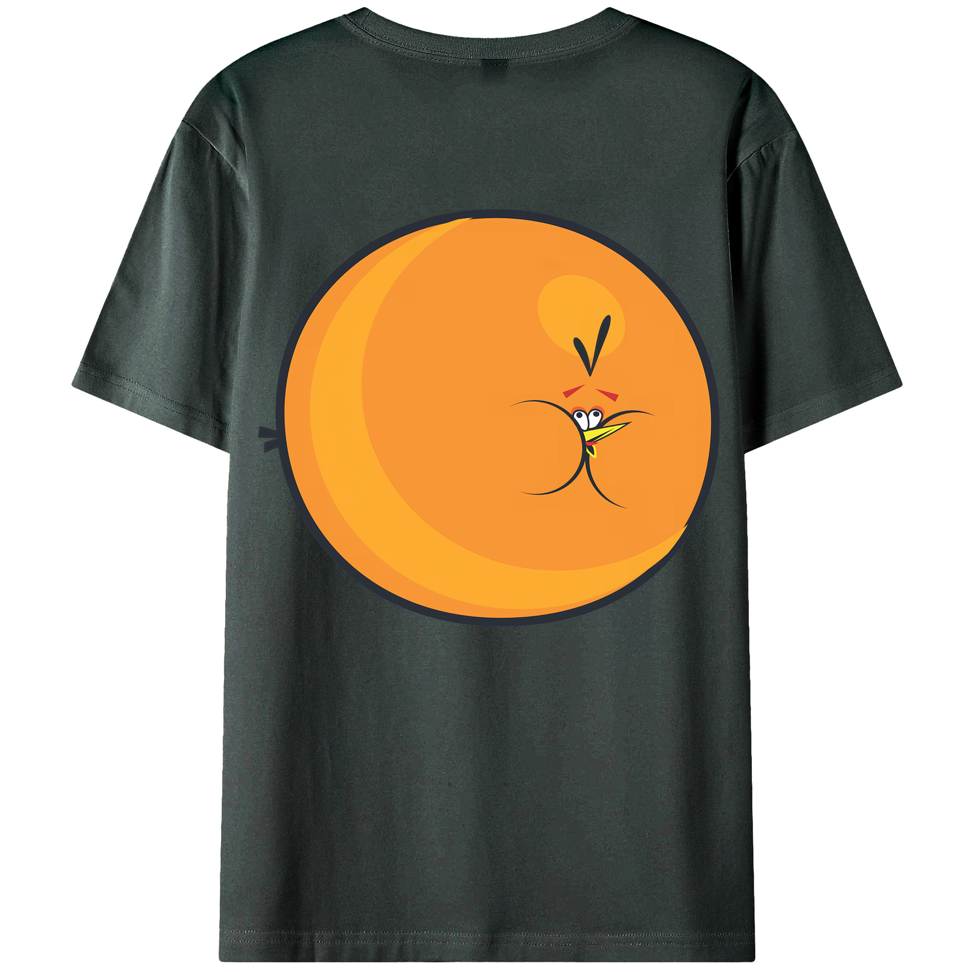 （画像用） Angry Birds アングリーバード 綿100％ メンズ半袖Tシャツ（バックプリント） 通気性